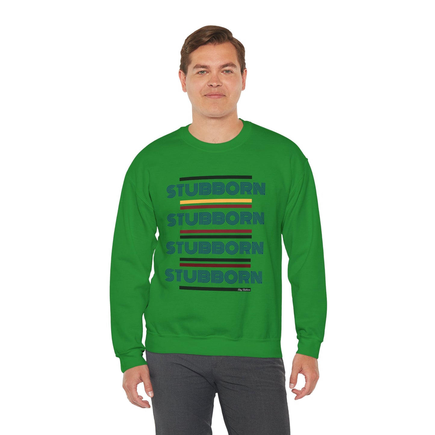 Stay Stubborn Retro - Men's Crewneck Sweatshirt