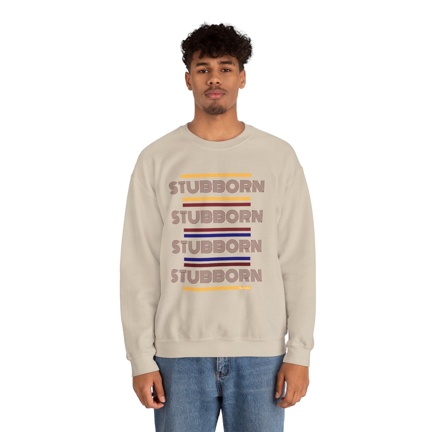 Stay Stubborn Retro - Men's Crewneck Sweatshirt