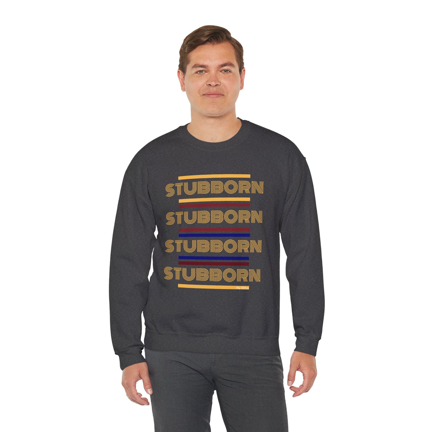 Stay Stubborn Retro - Men's Crewneck Sweatshirt
