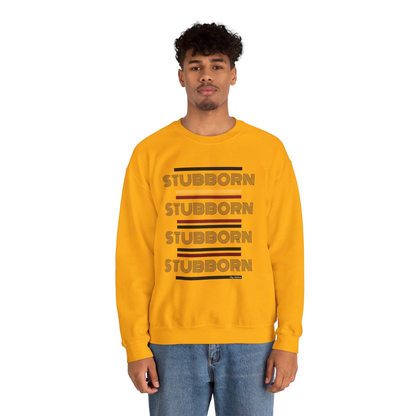 Stay Stubborn Retro - Men's Crewneck Sweatshirt