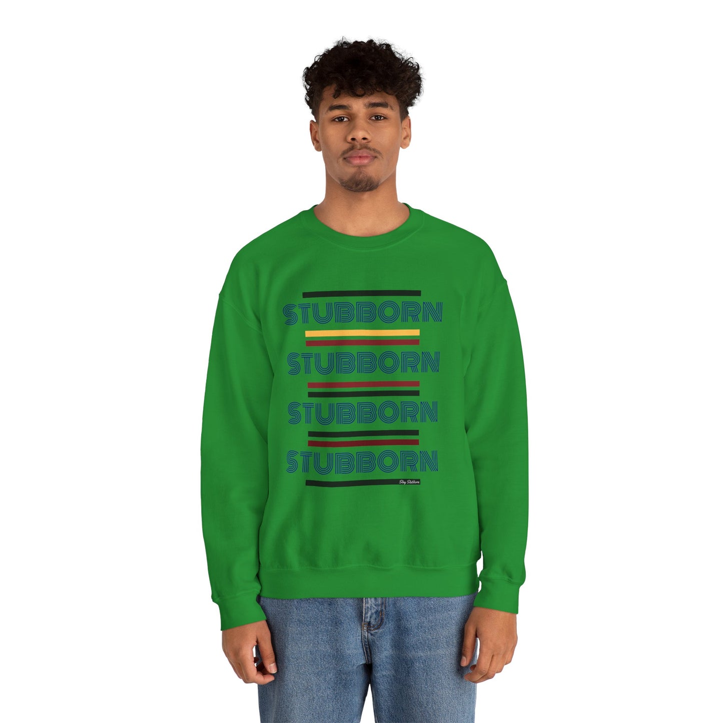 Stay Stubborn Retro - Men's Crewneck Sweatshirt