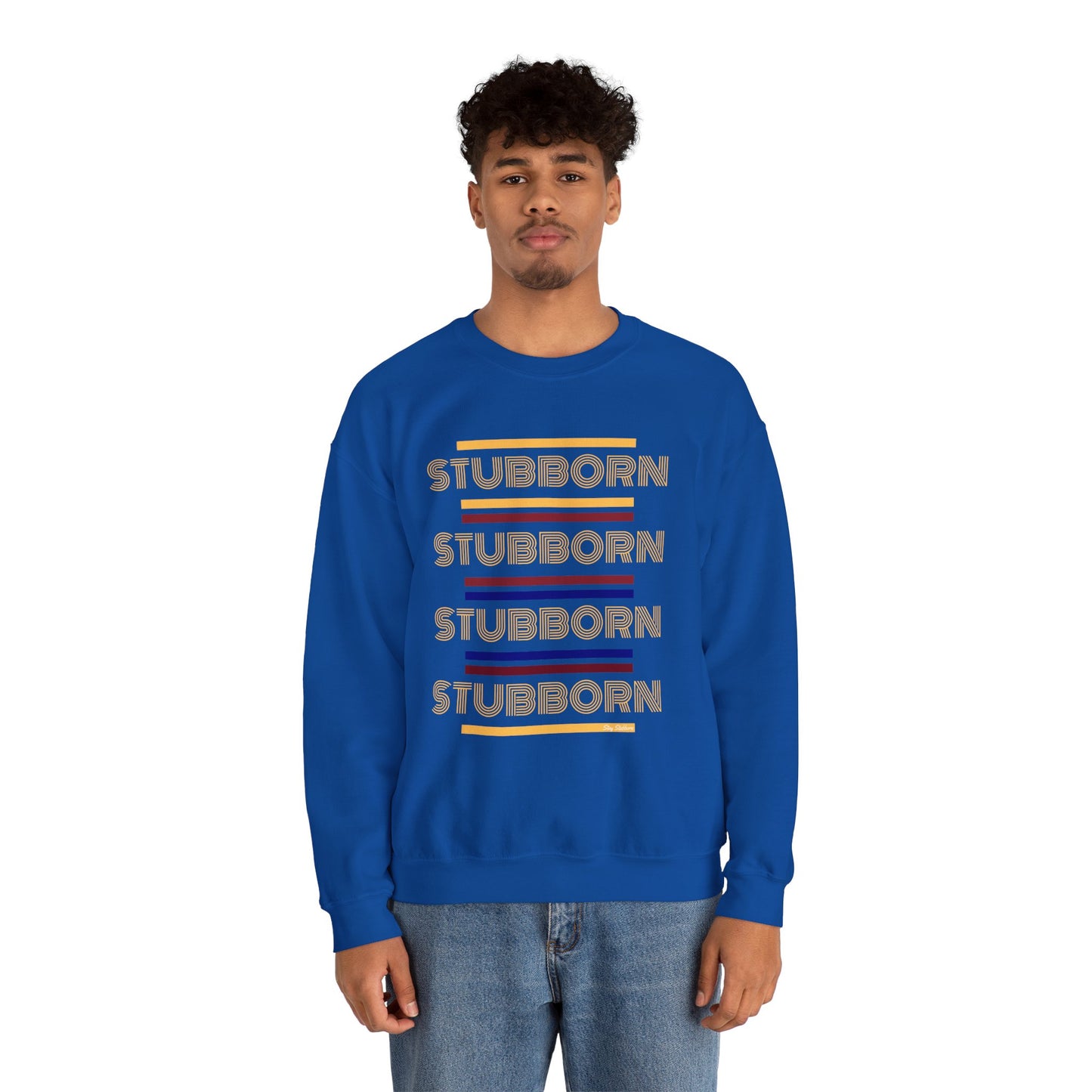 Stay Stubborn Retro - Men's Crewneck Sweatshirt