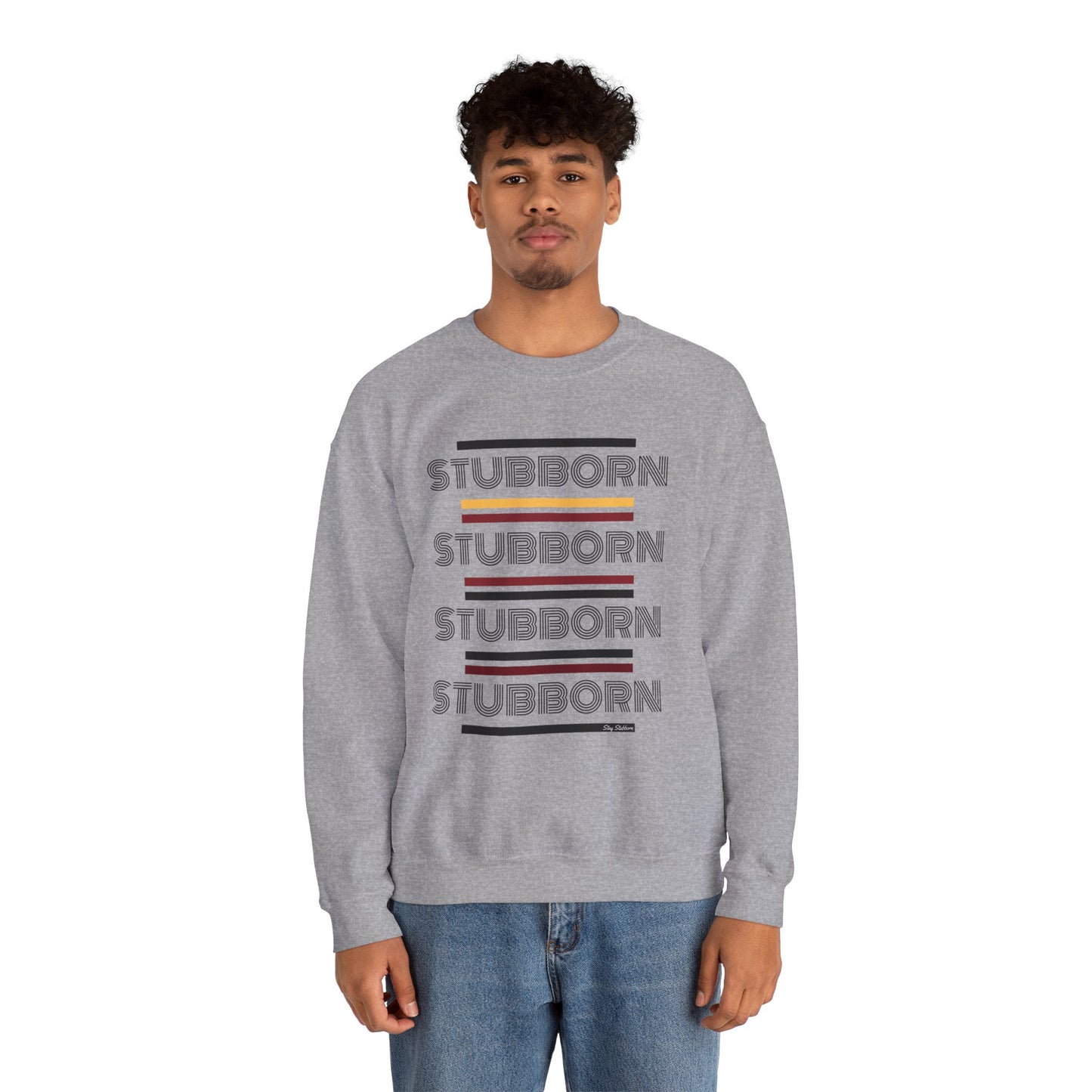 Stay Stubborn Retro - Men's Crewneck Sweatshirt