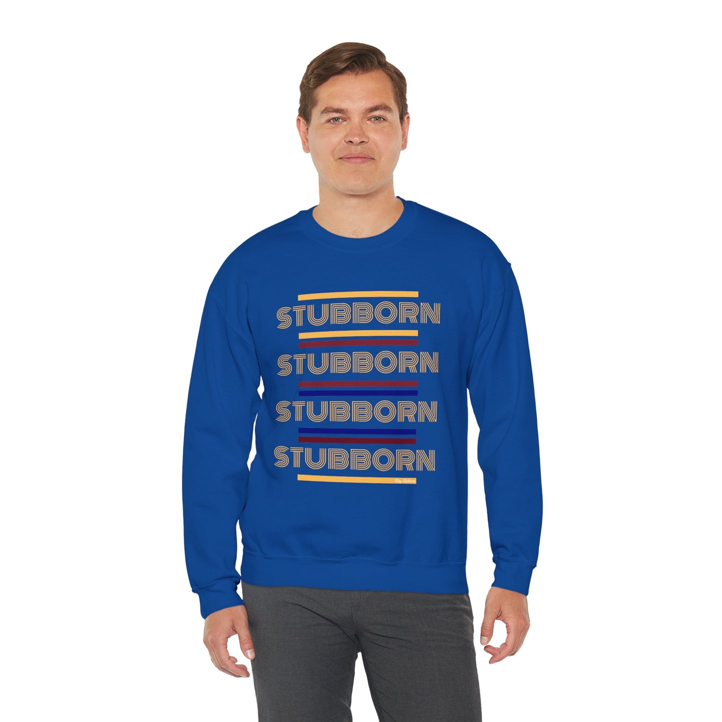 Stay Stubborn Retro - Men's Crewneck Sweatshirt