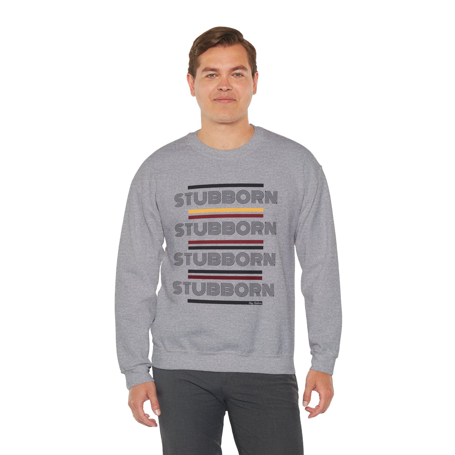 Stay Stubborn Retro - Men's Crewneck Sweatshirt