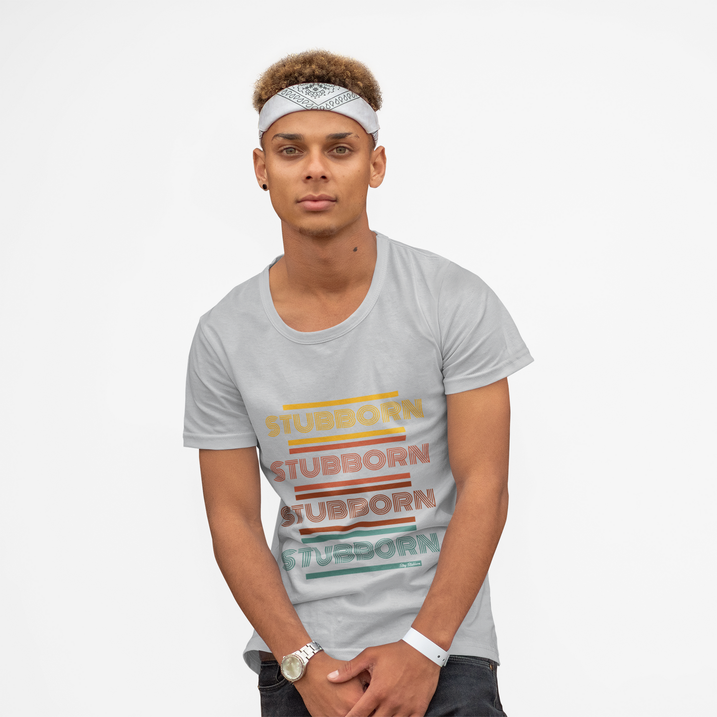 Stay Stubborn Retro - Men's T-Shirt
