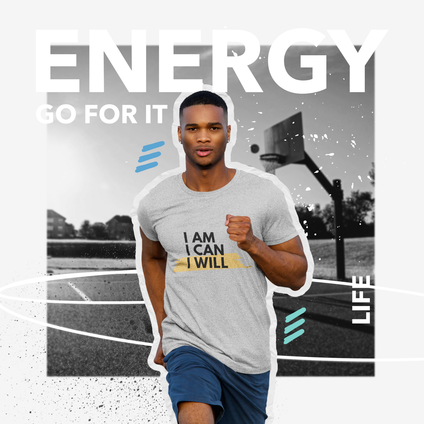 I AM, I CAN, I WILL - Men's T-Shirt