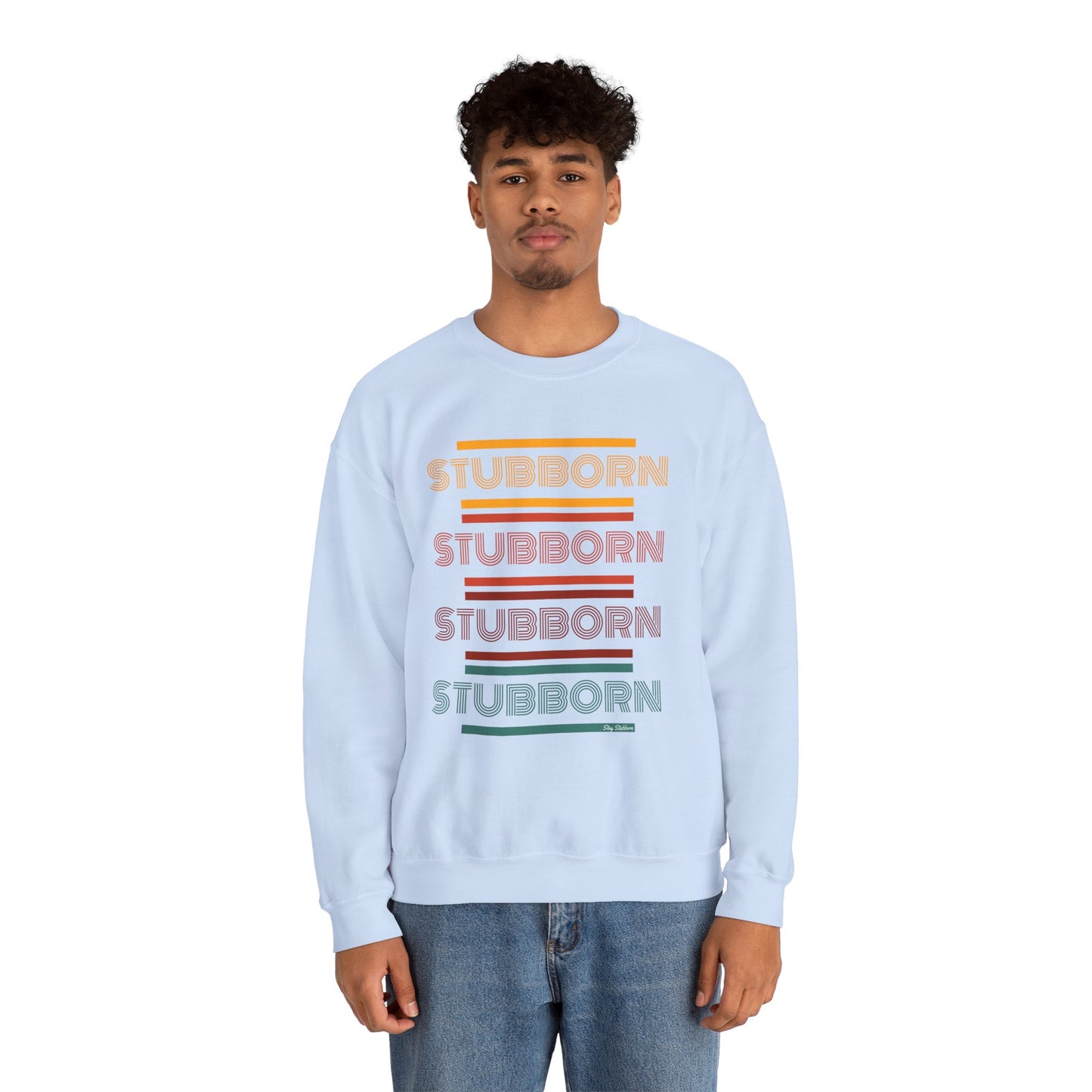 Stay Stubborn Retro - Men's Crewneck Sweatshirt