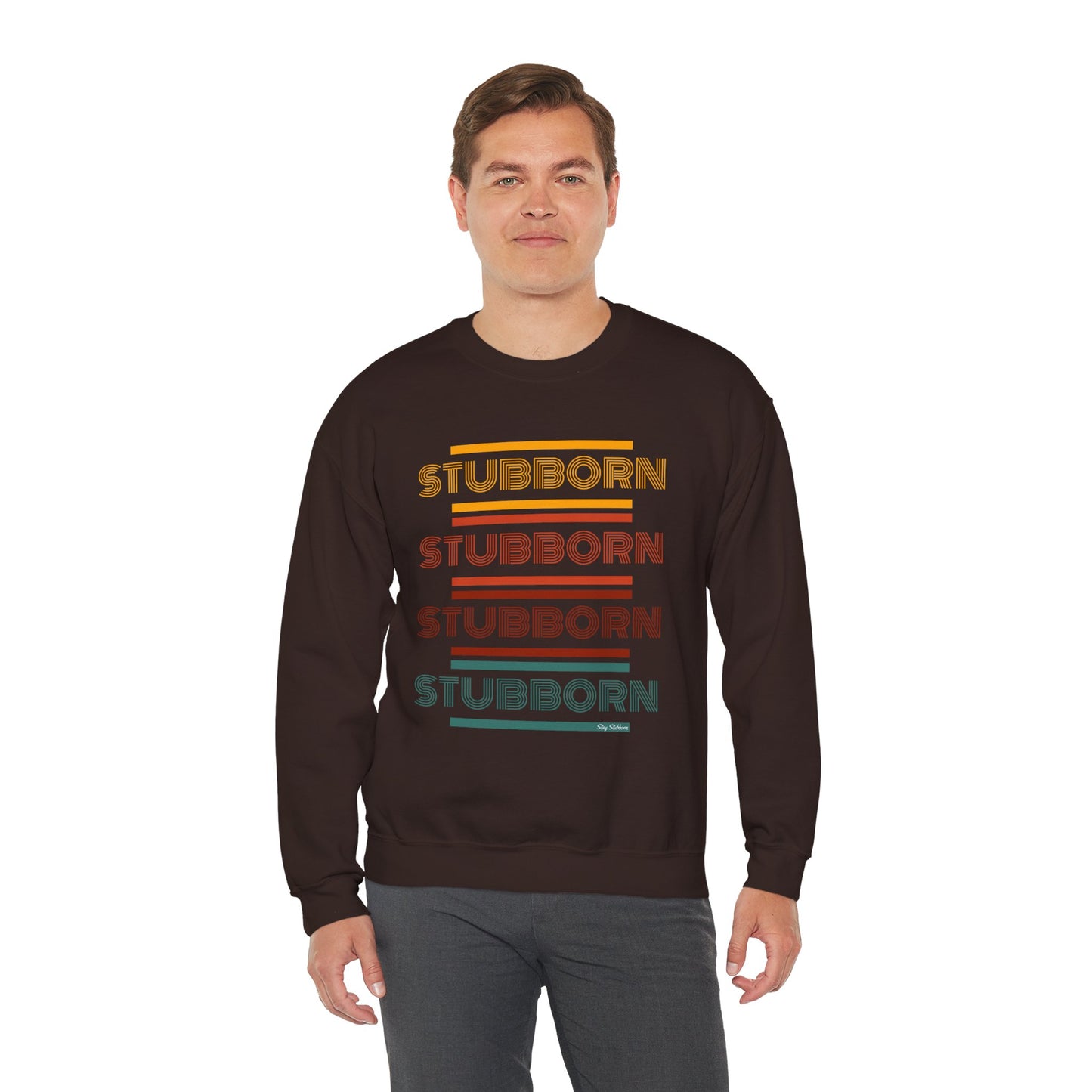 Stay Stubborn Retro - Men's Crewneck Sweatshirt
