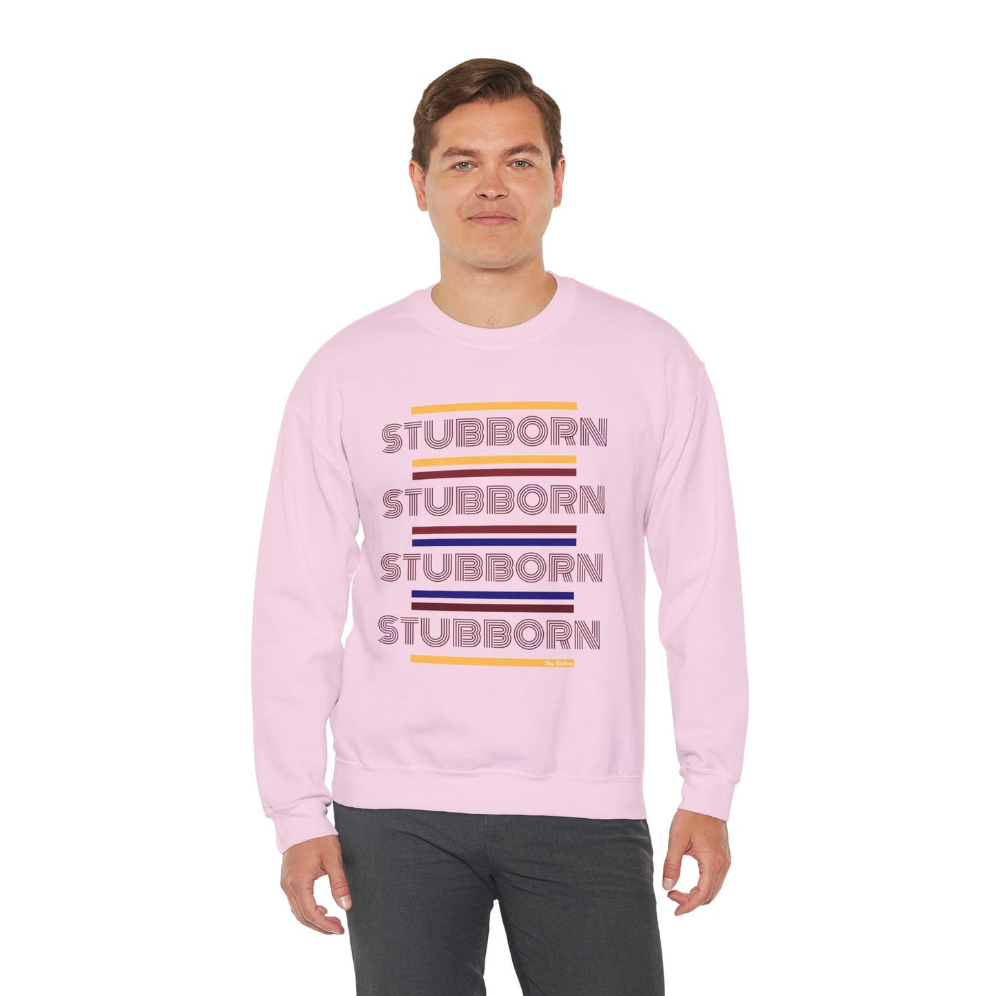 Stay Stubborn Retro - Men's Crewneck Sweatshirt