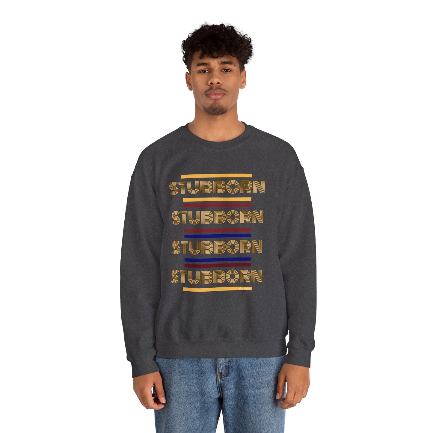 Stay Stubborn Retro - Men's Crewneck Sweatshirt