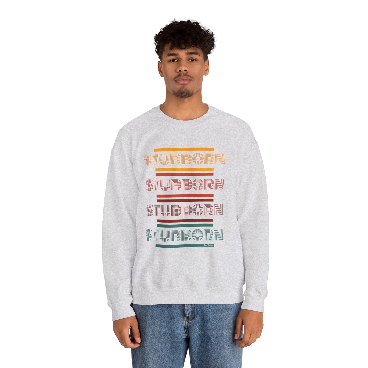 Stay Stubborn Retro - Men's Crewneck Sweatshirt