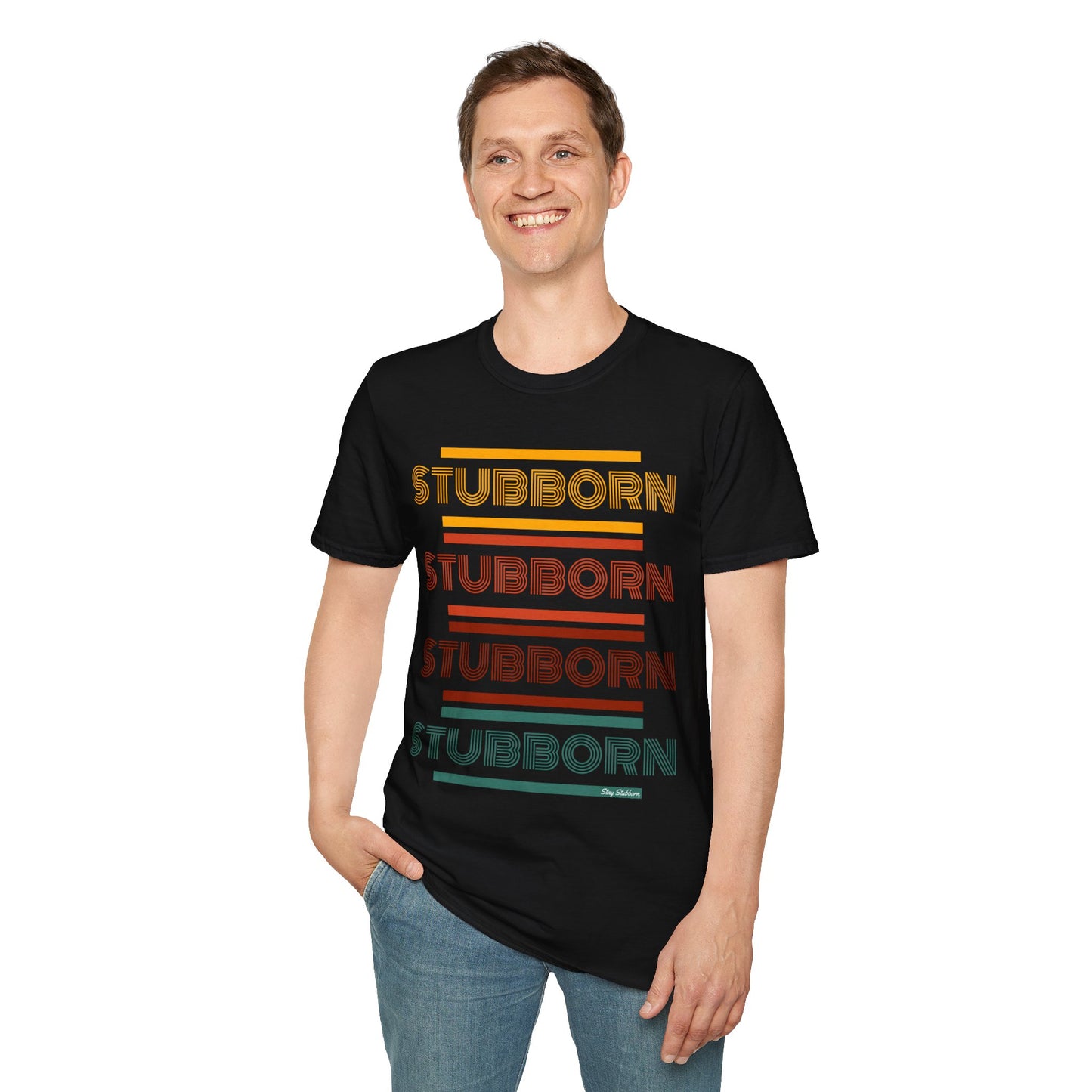 Stay Stubborn Retro - Men's T-Shirt