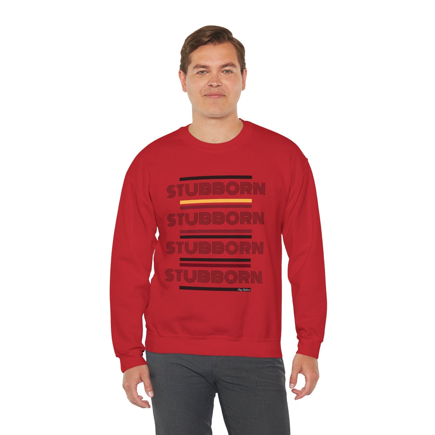 Stay Stubborn Retro - Men's Crewneck Sweatshirt