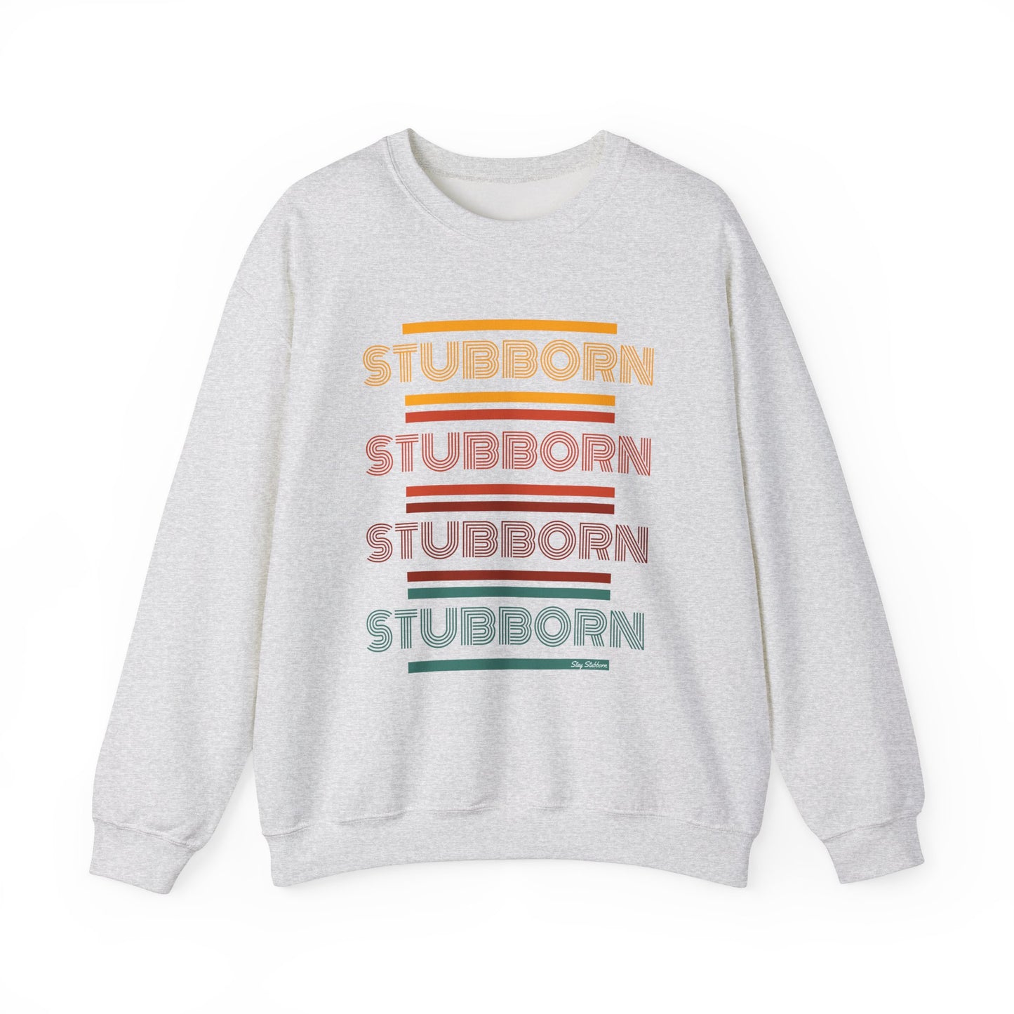 Stay Stubborn Retro - Men's Crewneck Sweatshirt