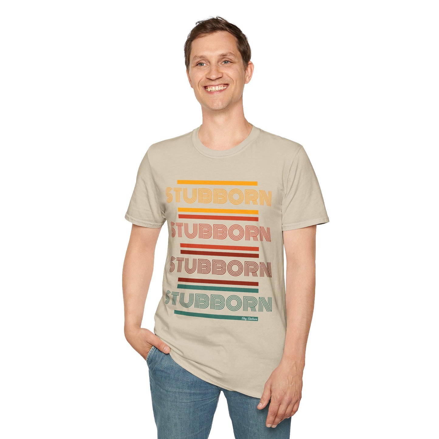 Stay Stubborn Retro - Men's T-Shirt