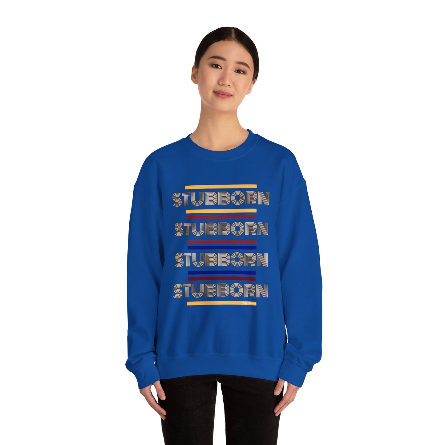 Stay Stubborn Retro - Women's Crewneck Sweatshirt