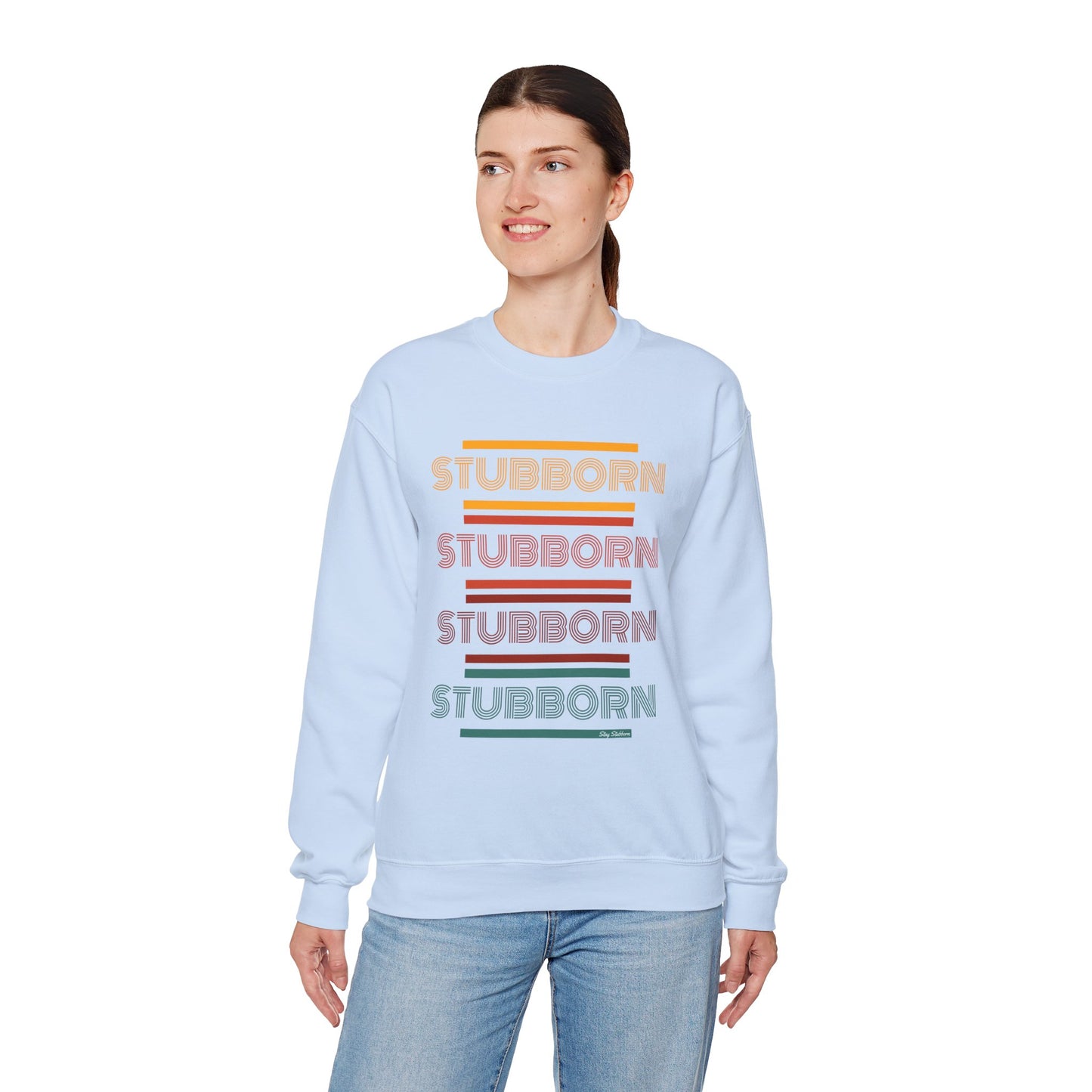 Stay Stubborn Retro - Women's Crewneck Sweatshirt