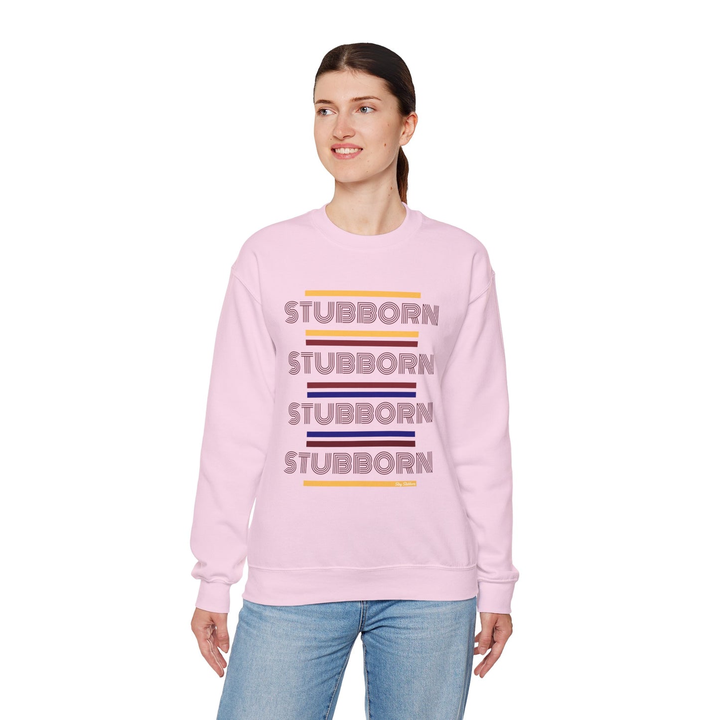 Stay Stubborn Retro - Women's Crewneck Sweatshirt
