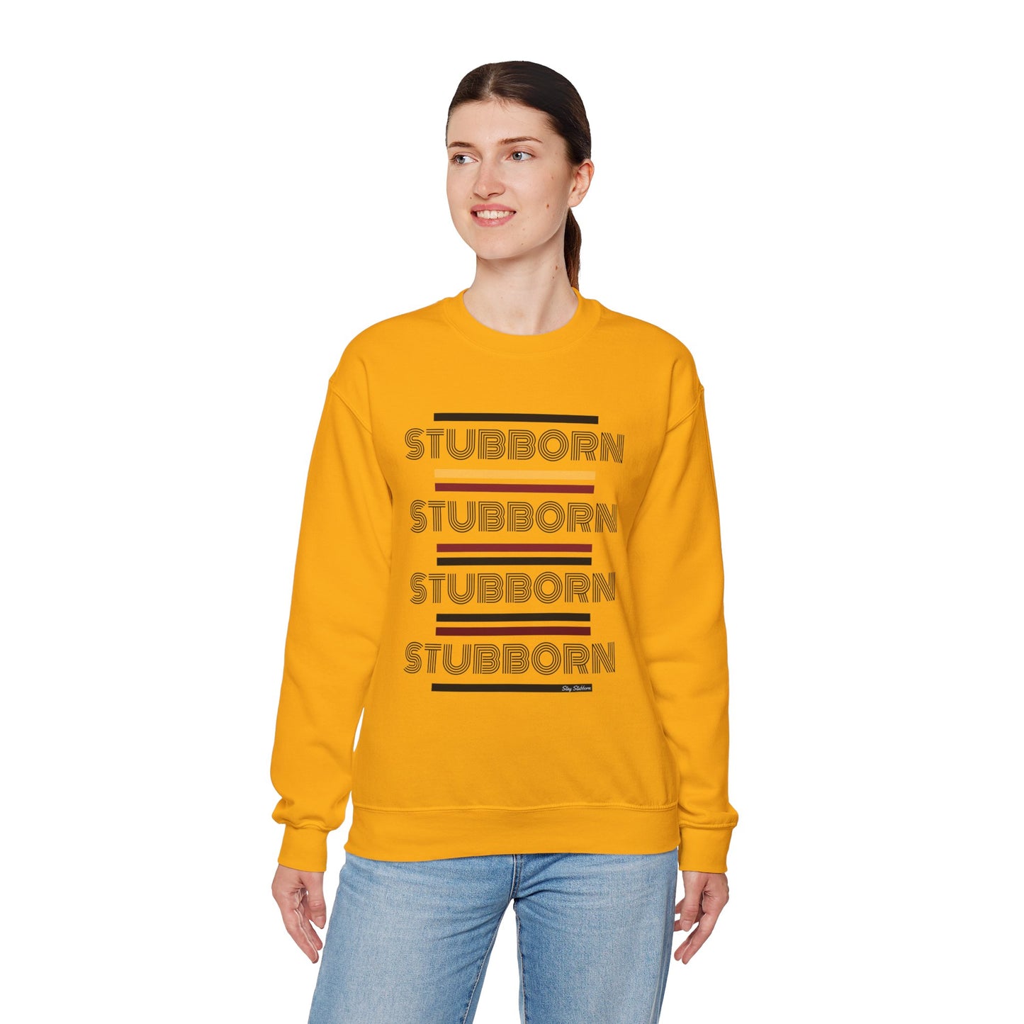 Stay Stubborn Retro - Women's Crewneck Sweatshirt
