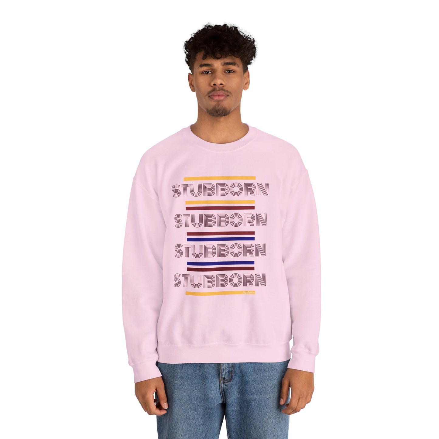 Stay Stubborn Retro - Men's Crewneck Sweatshirt