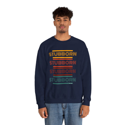 Stay Stubborn Retro - Men's Crewneck Sweatshirt