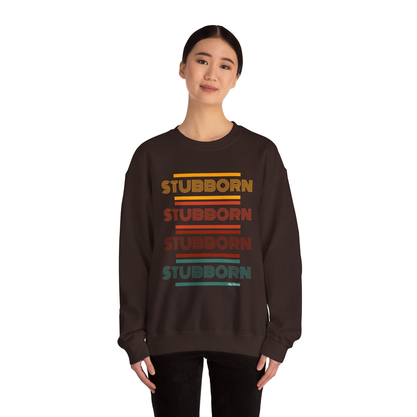 Stay Stubborn Retro - Women's Crewneck Sweatshirt