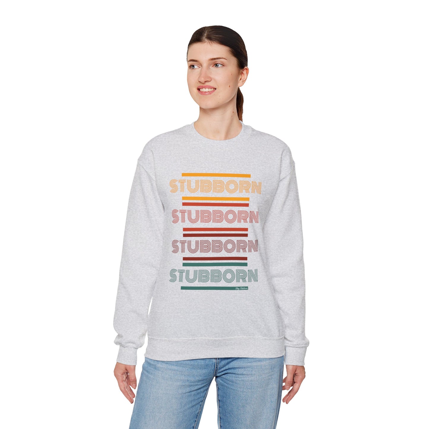 Stay Stubborn Retro - Women's Crewneck Sweatshirt