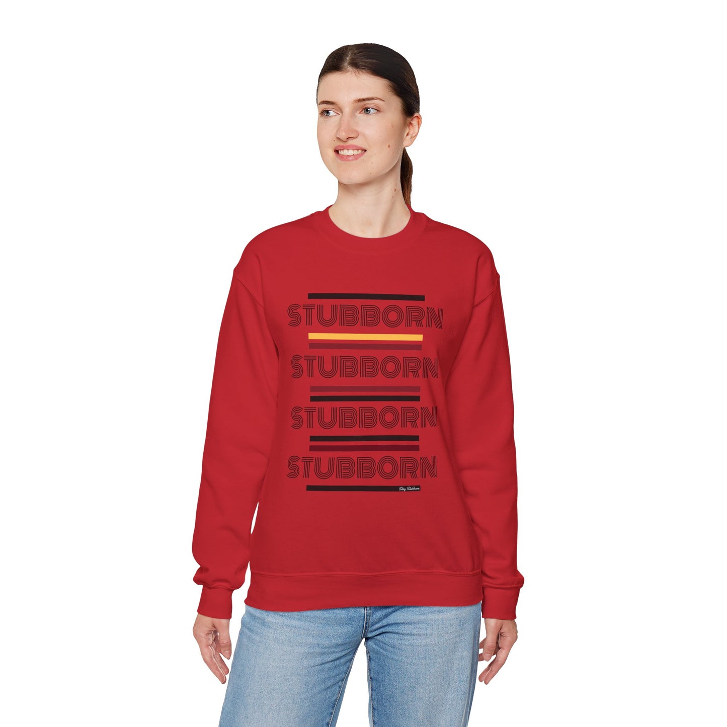 Stay Stubborn Retro - Women's Crewneck Sweatshirt