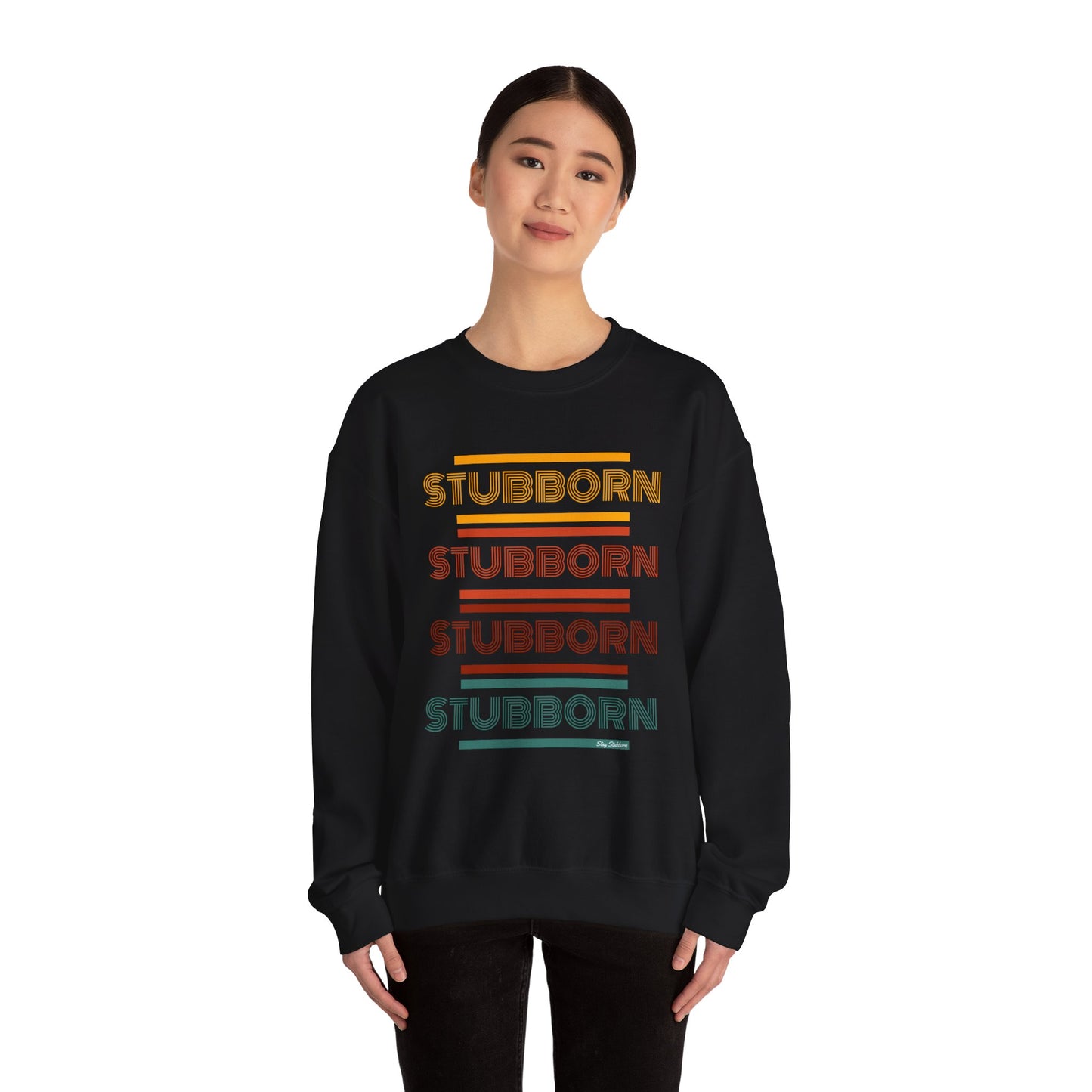 Stay Stubborn Retro - Women's Crewneck Sweatshirt