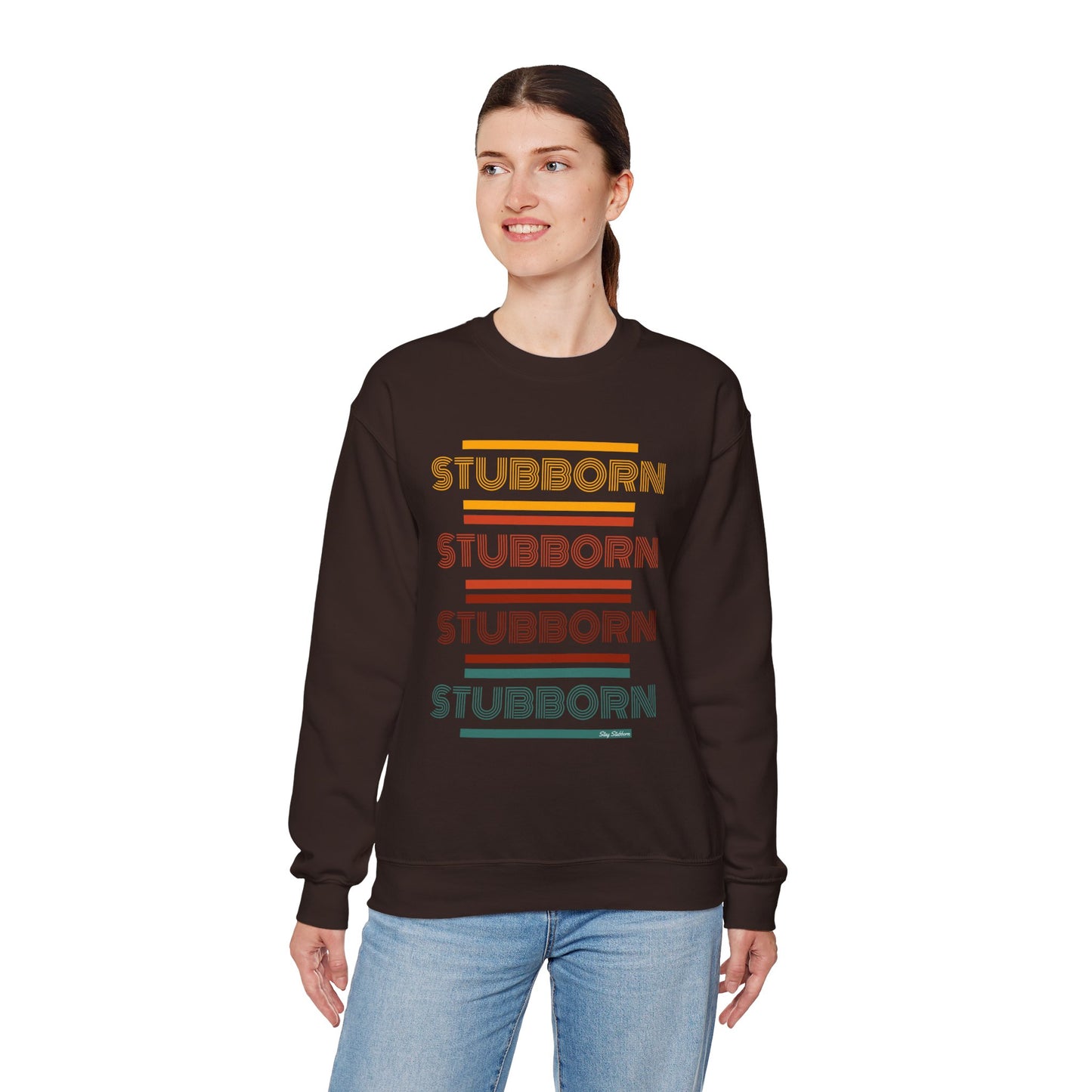 Stay Stubborn Retro - Women's Crewneck Sweatshirt