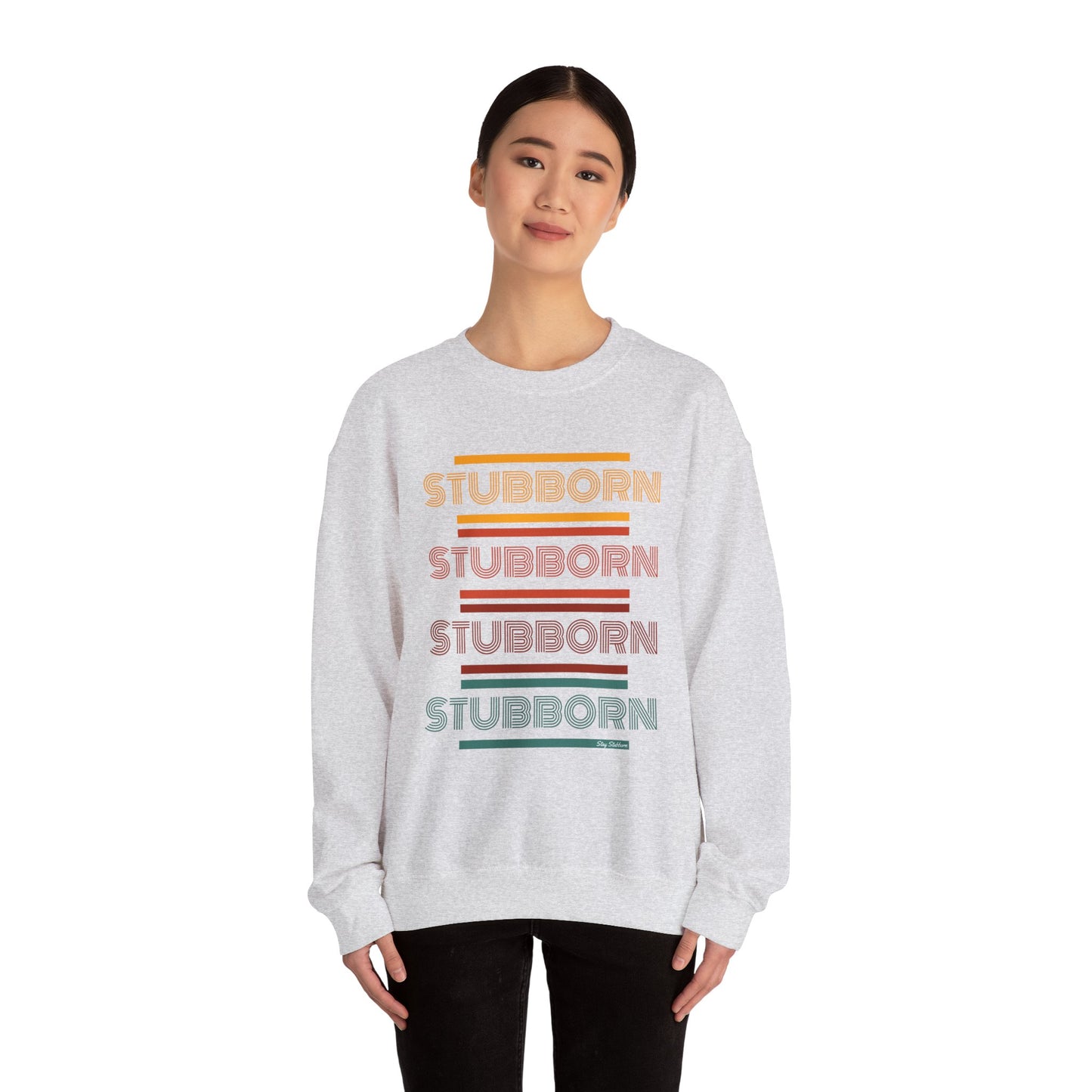 Stay Stubborn Retro - Women's Crewneck Sweatshirt