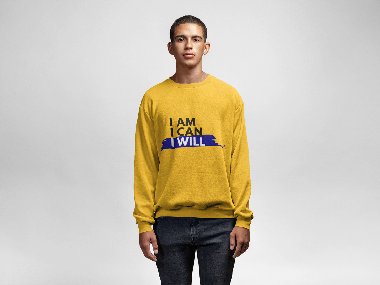 I AM, I CAN, I WILL - Men's Crewneck Sweatshirt