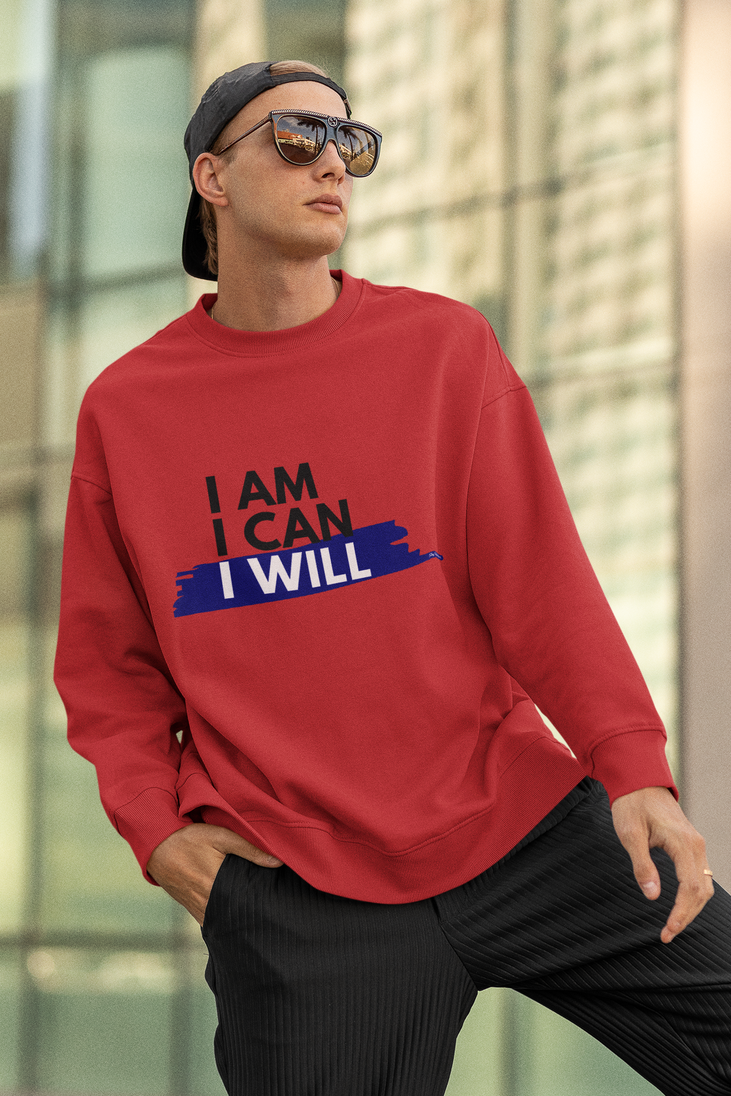 I AM, I CAN, I WILL - Men's Crewneck Sweatshirt