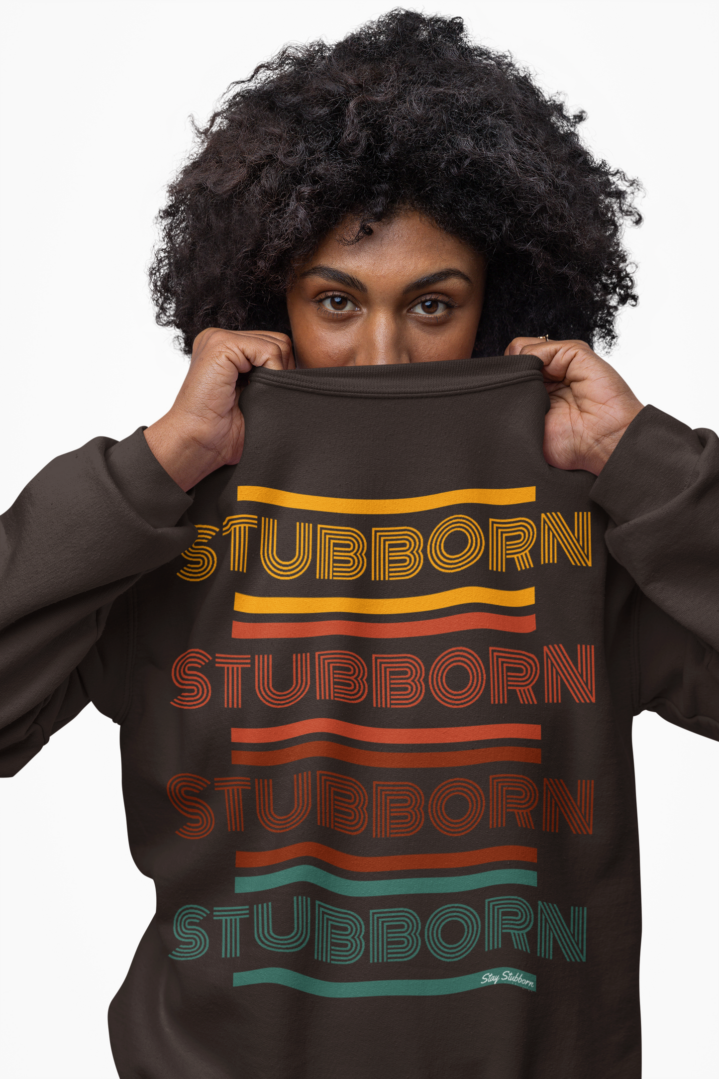 Stay Stubborn Retro - Women's Crewneck Sweatshirt