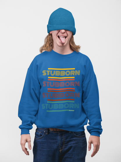Stay Stubborn Retro - Men's Crewneck Sweatshirt