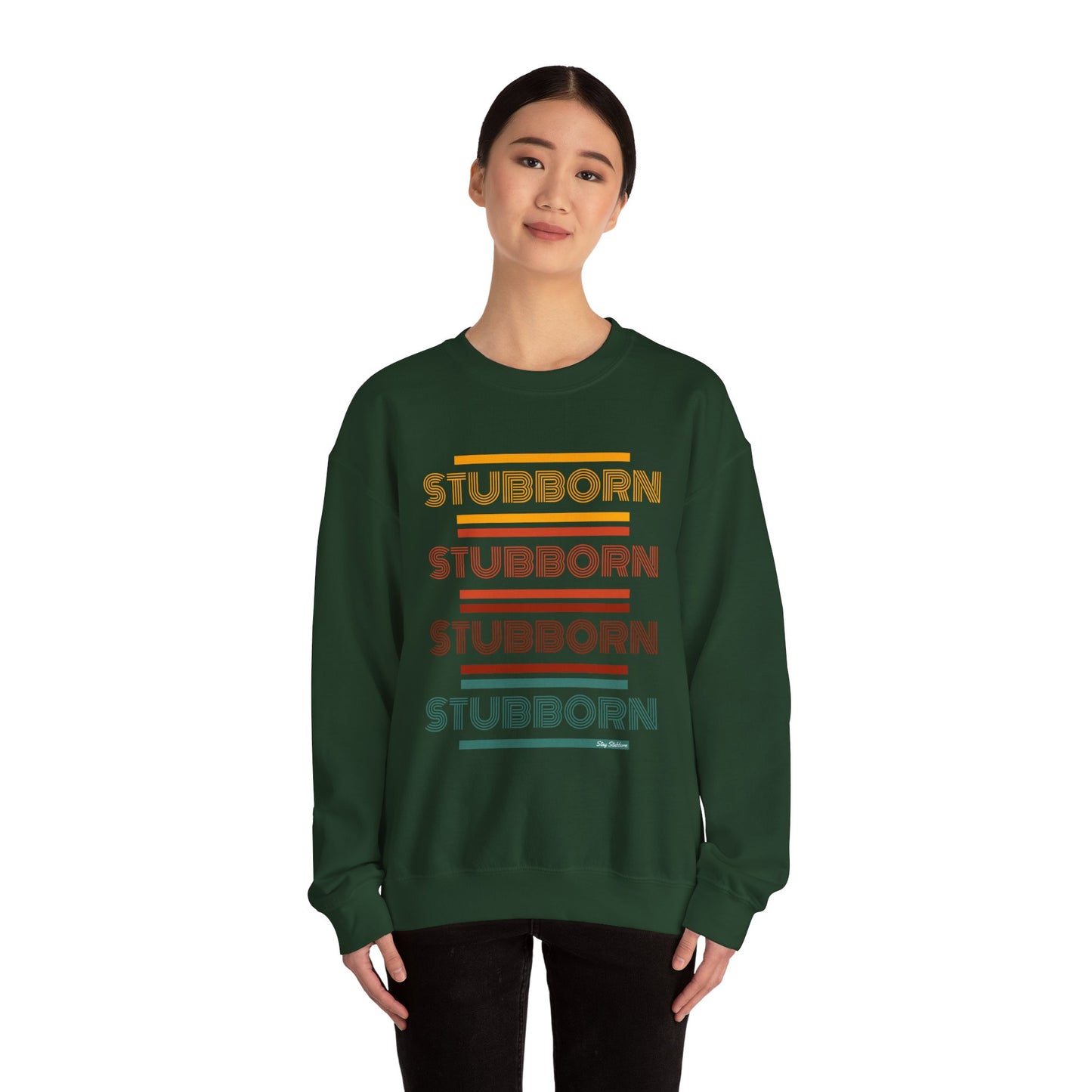 Stay Stubborn Retro - Women's Crewneck Sweatshirt