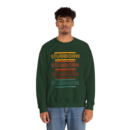 Stay Stubborn Retro - Men's Crewneck Sweatshirt