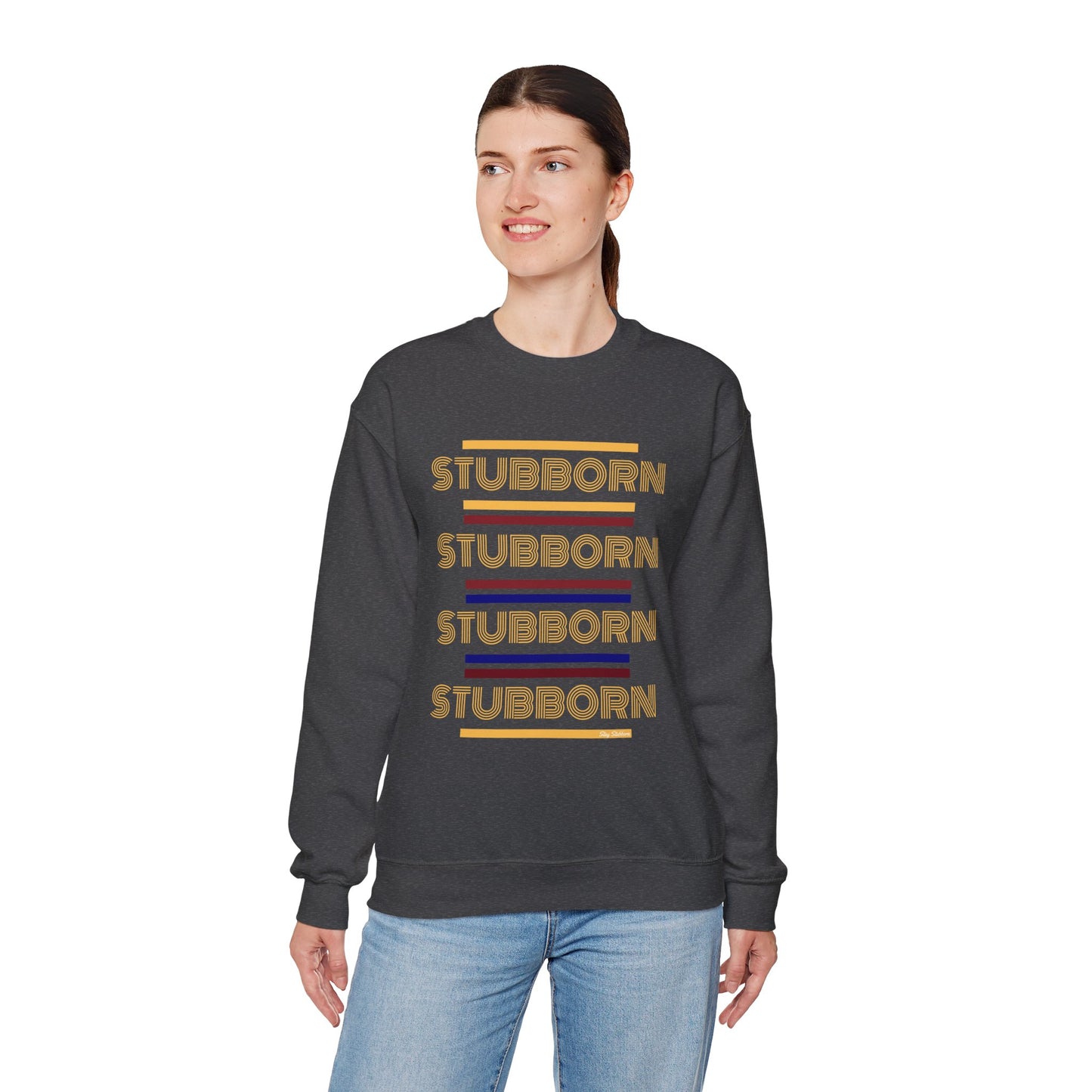 Stay Stubborn Retro - Women's Crewneck Sweatshirt