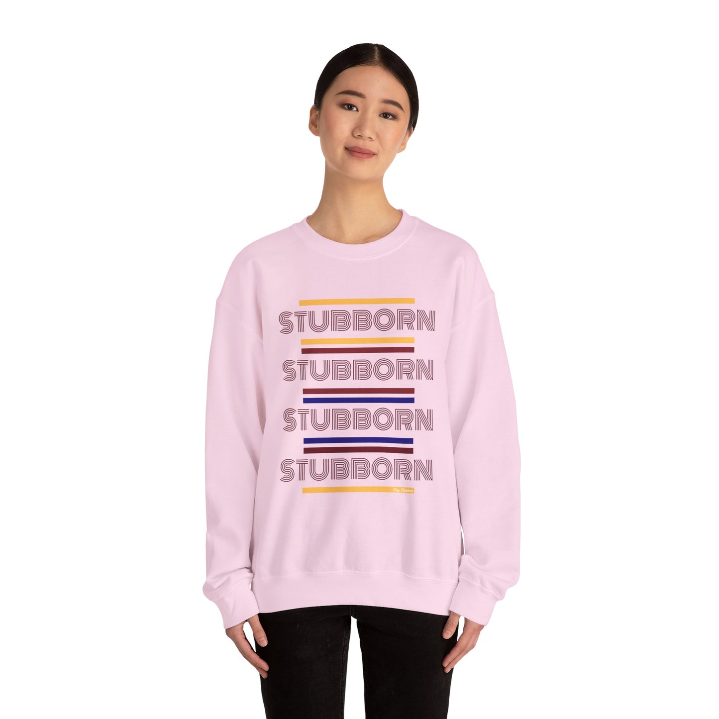 Stay Stubborn Retro - Women's Crewneck Sweatshirt