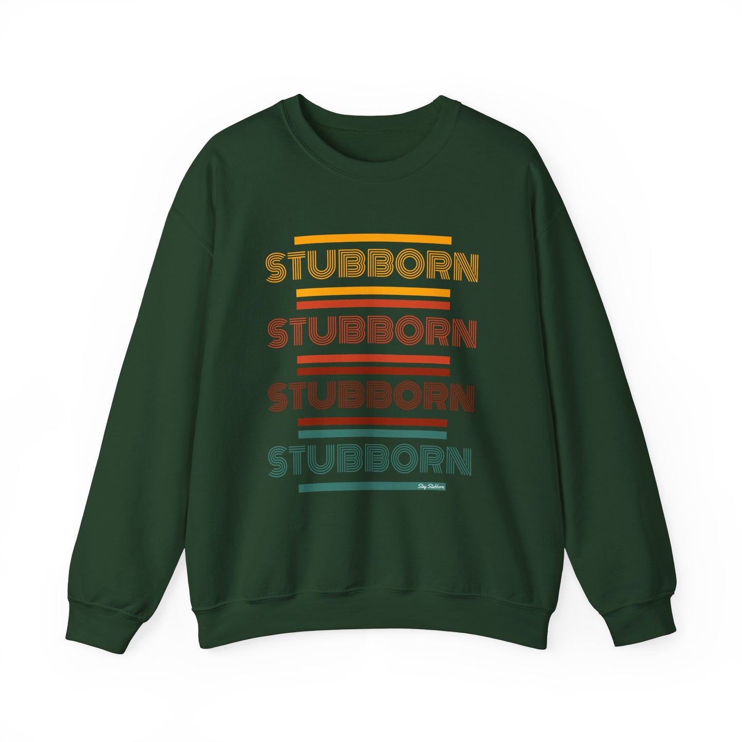 Stay Stubborn Retro - Women's Crewneck Sweatshirt