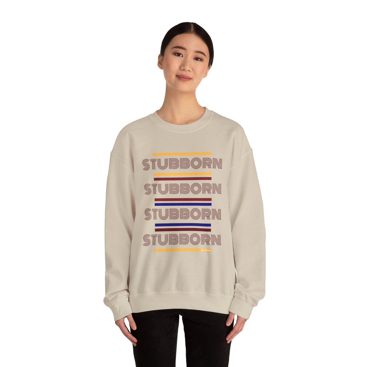 Stay Stubborn Retro - Women's Crewneck Sweatshirt