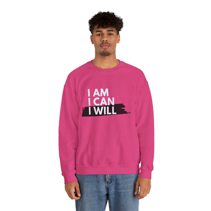 I AM, I CAN, I WILL - Men's Crewneck Sweatshirt