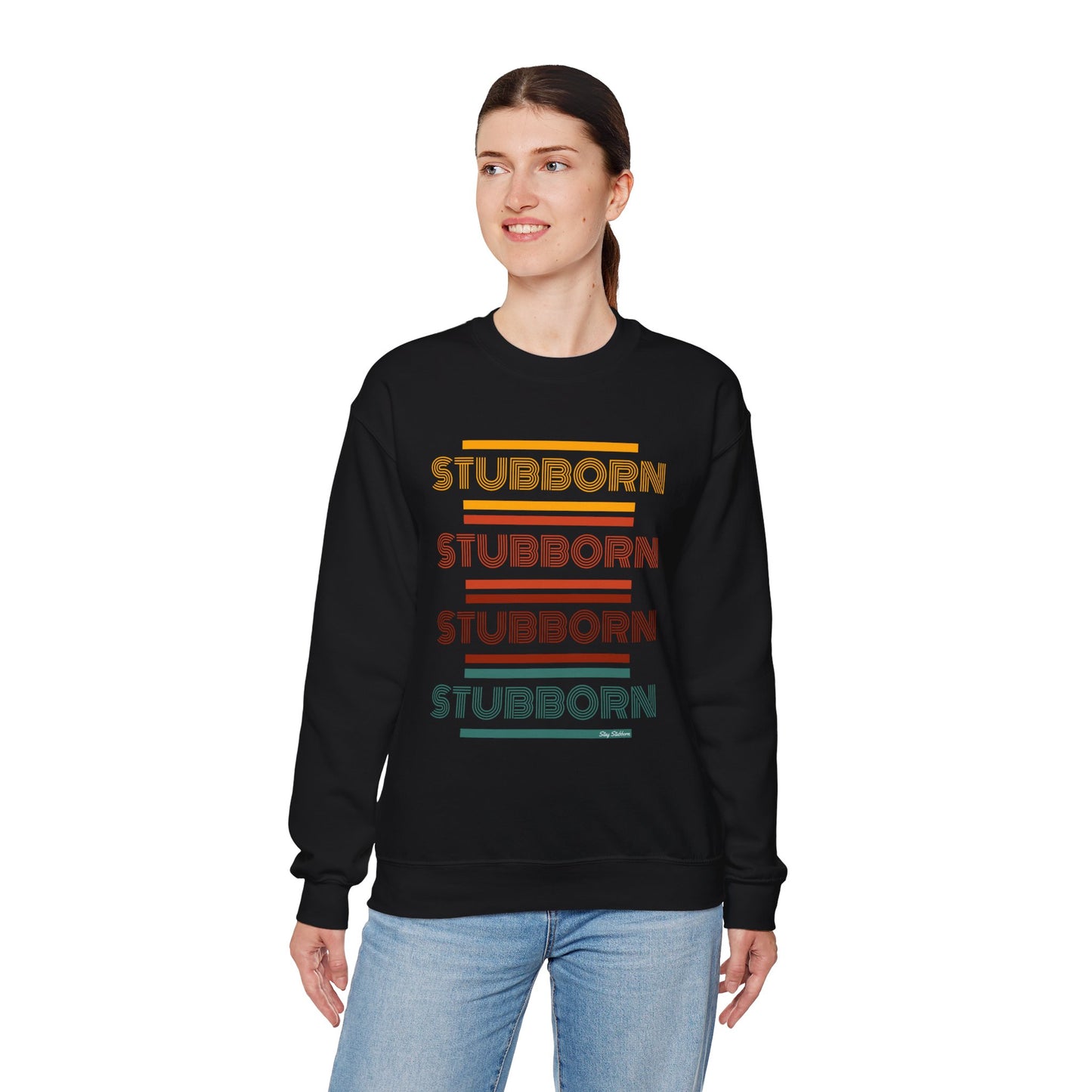 Stay Stubborn Retro - Women's Crewneck Sweatshirt
