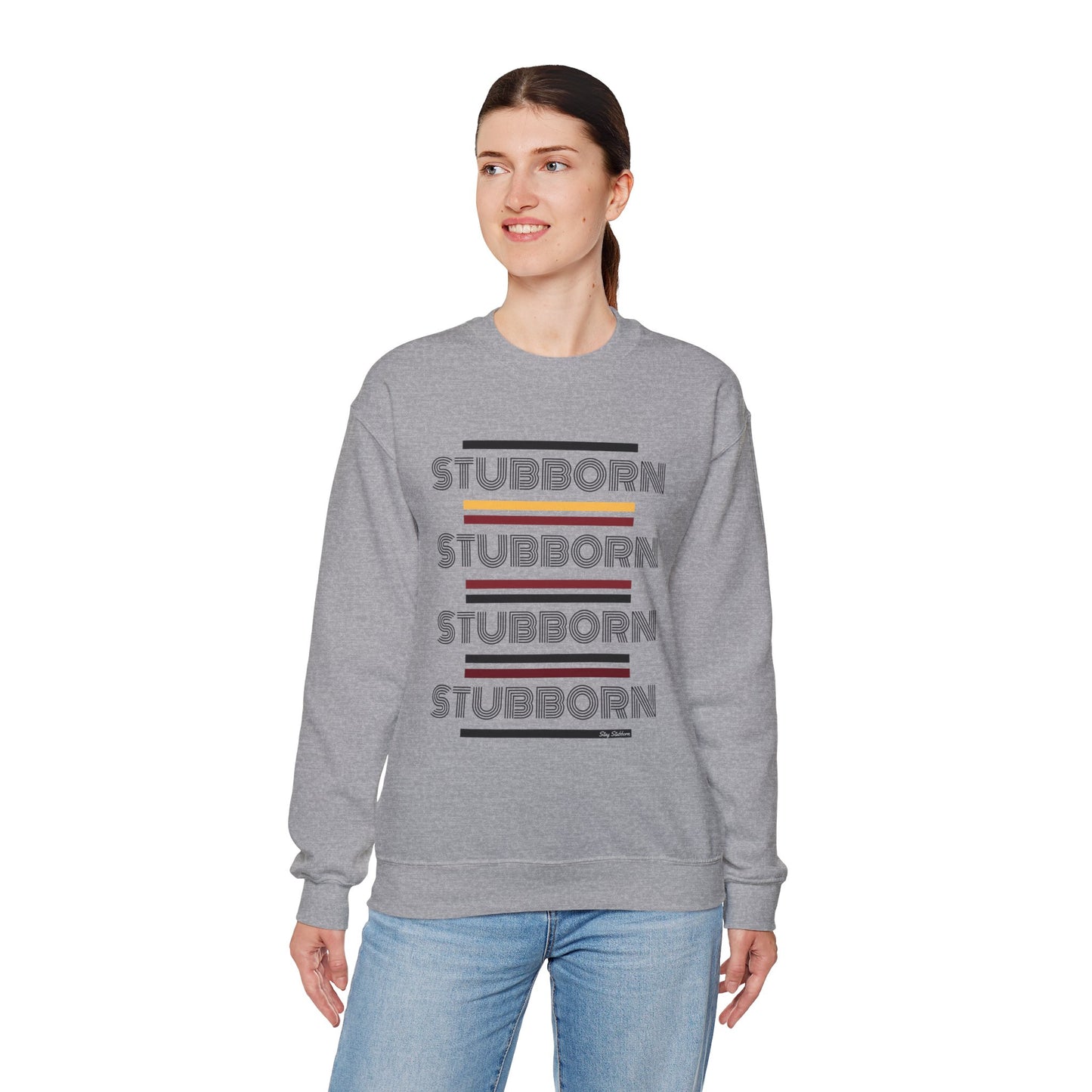 Stay Stubborn Retro - Women's Crewneck Sweatshirt