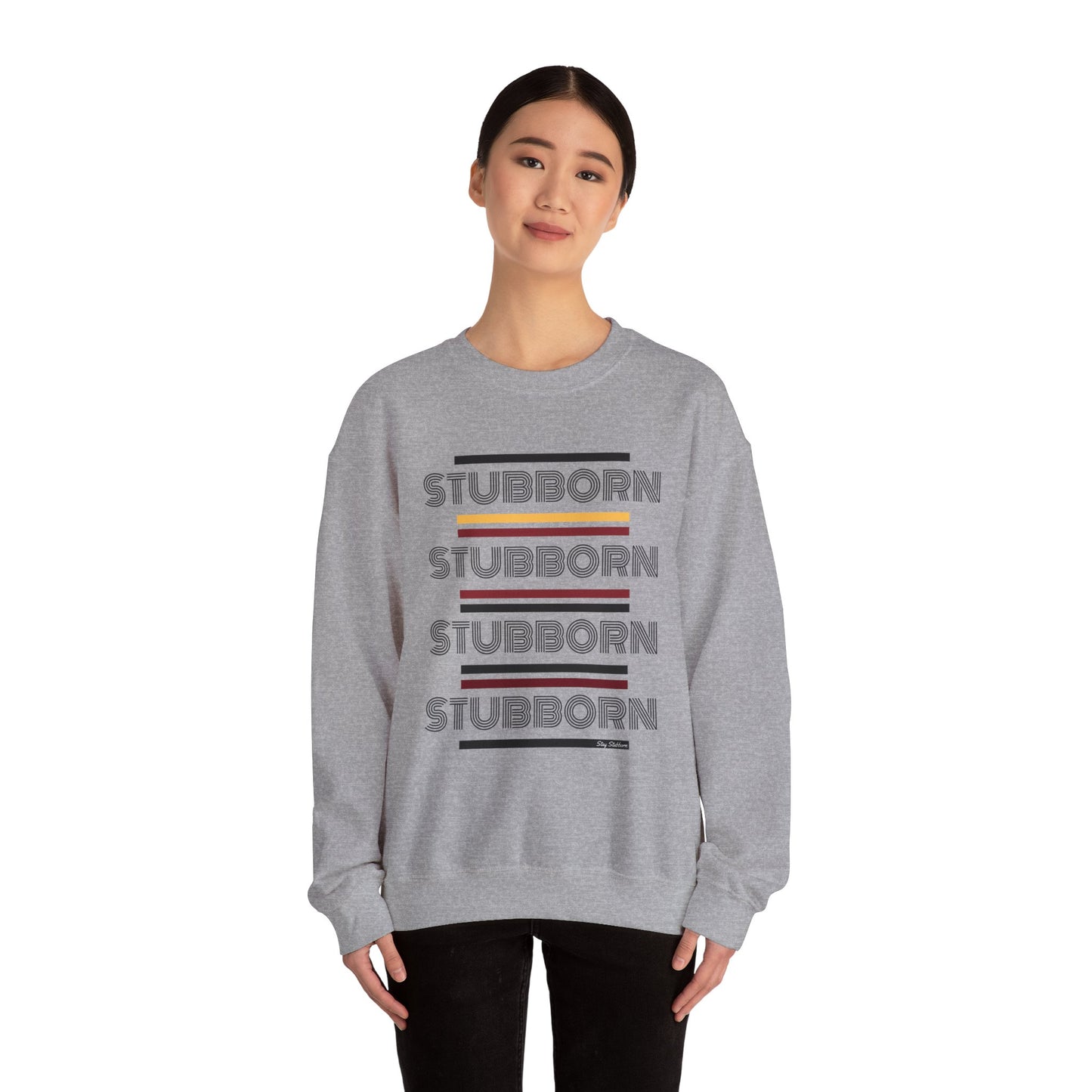 Stay Stubborn Retro - Women's Crewneck Sweatshirt